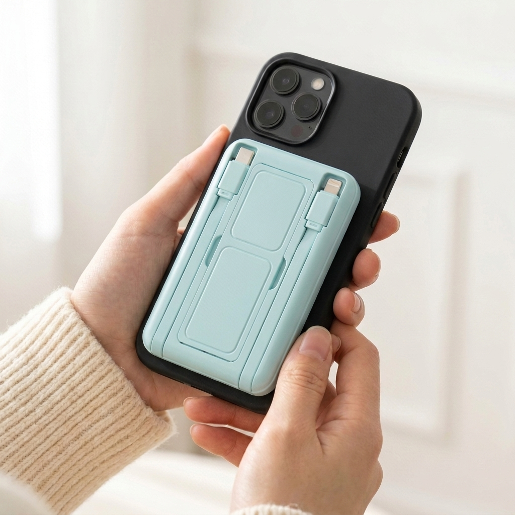 Sekage Power Bank sky blue - in hand